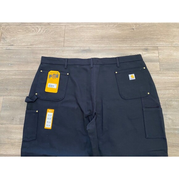 Carhartt B-01 Mens 50x30 Duck Double-Front Knee Black Work Dungaree Pants - Picture 11 of 12